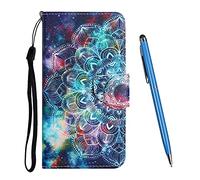 TOUCASA Coque pour Samsung Galaxy A41, PU Cuir Portefeuille Housse Fermeture Magnétique et Emplacements Cartes pour Clapet Folio Motif Étui, Antichoc TPU Housse Protection Flip Case (Mandala)