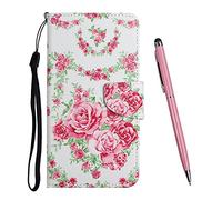 TOUCASA Coque pour Samsung Galaxy S8 Plus, PU Cuir Portefeuille Housse Magnétique et Emplacements Cartes pour Clapet Folio Motif Étui, Antichoc TPU Housse Protection Flip Case (Blume 3)