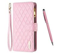 TOUCASA Coque pour Xiaomi Mi 10T Lite, Etui en Cuir PU Portefeuille Rétro Antichoc Flip Case Housse avec Fentes de 9 Cartes Fonction Support, Fermeture Magnétique Protection (Rose)