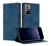 TOUCASA Coque pour Xiaomi Redmi Note 11 5G / Redmi Note 11T 5G, Housse en Cuir PU Portefeuille Etui, TPU Fonction Support Anti-Choc Folio Magnetique Compatible avec Redmi Note 11 5G (Bleu)