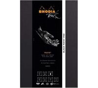 Touch 116113c - Bloc Black Maya Pad - A4+ - Réglure Cross - 50 Feuillets - Papier Clairefontaine Maya Noir 120 G/M² - Pour La Calligraphie Et Le Dessin Précis Au Crayon, Liner, Plume[Z201]