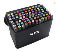 Touch Five 80 Couleurs Double Pointe Marker Pens, Permanents Marqueurs À Feutre Alcool Pour Animation Art Esquisse Mkk67