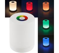 Touch LED Table Lamp with Battery,Dimmable Table Lamp with Touch Switch RGB Color Adjustable,USB Rechargeable