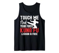 Touch Me and Your First Lesson is Free Funny Kung Fu Débardeur