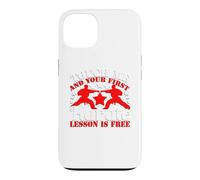 Touch Me and Your First Lesson is Free Karaté Arts Martiaux Coque pour iPhone 13