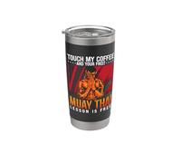 Touch My Coffee Kickboxing Combat Love Muay Thai Gobelet isotherme en acier inoxydable double paroi