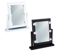 Touch of Beauty - Miroir de maquillage inclinable 180° - Éclairage LED - Blanc/Noir aléatoire