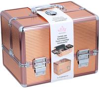 Touch of Beauty Coffret de Maquillage Rose - Organisateur Cosmétique - avec Poignée et Serrure à Clé - 27,5 x 20,5 x 20,5 cm - Doublé de Polaire - Facile à Transporter - Aluminium