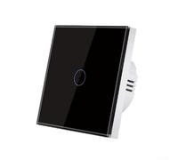Touch pour interrupteur de lumière 86 pour type verre variateur capteur pour lampe LED salle de bain en saillie pour blanc (noir)