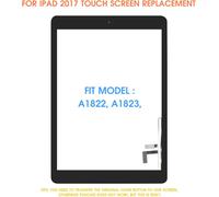 Touch Screen For Ipad 2017 A1822 A1823 Digitizer Screen For Ipad 5 9.7 Touch Screen Replacement For Ipad 5th With Tools (With Home Button,Non Lcd Display,Black)