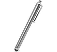 Touch Screen Stylus Pen for Touch Screens, Silver, Touch Pen Compatible with Smartphones, Tablets, Monitors, Universal Metal Capacitive Pointer, Rubber Tip, Scratch Resistant