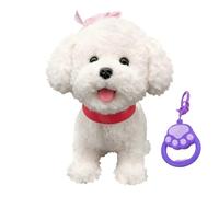 Touch Sensing Robot Puppy - Soft Realistic Dog ¦ 33x18x29cm Live Pets Dog with Voice Mimic, Talking Pup Toy for Daily Indoor Activities, Electric Puppy Doll, Touchable Toy Dogs with Sensor Response