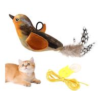 Touch Sensors Bird Cat Toy -Pet Games ¦5x4cm,plush Bird with Velvet Plush Fabric,pet Exercise Accessory with Automotive Seat Protector,cats Supplies,cat Entertainment for Family Vehicle Desk Use