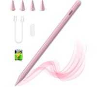 Touch Stylus Pen for iPad 11 A16/10/9/8/7/6 Gen, iPad Air 13/11/5/4/3, iPad Pro 13/12.9/11 Gen, Mini 6/5 Gen 2018-2025, Stylus Pen with Palm Rejection & Tilt & Magnetic Adsorption (Pink) )