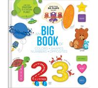 Touch, Trace, And Learn!: My Big Lift-The-Flap Book Of Shapes, Colors, Numbers & Opposites Interactive Tracing Board Book For Toddlers 1-3 Preschool Learning