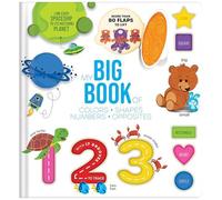 Touch, Trace, And Learn!: My Big Lift-The-Flap Book Of Shapes, Colors, Numbers & Opposites Interactive Tracing Board Book For Toddlers 1-3 Preschool Learning