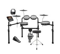 TOUCHBEAT Batterie Électronique avec Écran Tactile 7" par Gear4music | 8 Pads en Mesh, 950 Échantillons, 30 Kits, Caisse Claire 10" Double Zone, Bluetooth, USB-MIDI, Casque et Tabouret.