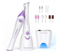 TOUCHBeauty Ponceuse pour Ongles,Lime à Ongles Électrique Professionnel avec Ensemble de Support, Manucure et Pédicure Kit Lime à Ongles Portable Sans Fil AG-1335P(Violet)