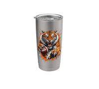 Touchdown American Football Game Day Thanksgiving Tiger Cool Gobelet isotherme en acier inoxydable double paroi