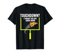Touchdown Chow Down Football Amusant Pizza Lover Party Graphic T-Shirt