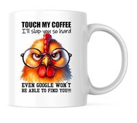 Touche À Mon Café Et Je Te Gifle Si Fort Que Ça ! Tasse À Café Impression Tasses Porcelaine Tasse Pour Famille Homme Ami 330Ml