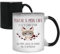 Touche à Mon Café Mug Cadeau Collègue de Travail Humour (Magique)