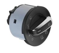 Touche Commutateur Phare Bouton De Commande De Phare Antibrouillard LHD Avec Auto 1Z0941431K 1Z0941431J Compatible Avec Skoda Pour Octavia II 2004 2005 2006 2007 2008-2013(Black Grey Silver)