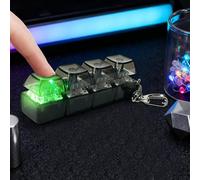 Touche De Clavier Anti Stress Lumineux - Porte-clés Claviers Antistress 4 Boutons avec Lumières, Porte-clés Fidget Toys, Jouets Anti-Stress pour Clavier pour Adultes Et Enfant