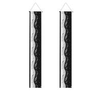 Touche de piano noire et blanche, note de musique, Décorations pour fête de remise de diplômes - Bannière de bienvenue à suspendre au porche, pour l'intérieur et l'extérieur