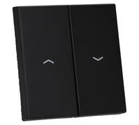 Touche double volet LS, noir mat (référence : JUNG LS995PSWM)