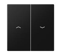 Touche double volet LS, noir mat (référence : JUNG LS995PSWM)