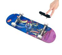 Touche en Bois Miniature - Skateboard à Doigts Haute Performance avec graphisme créatif Double Face, Jouet d'adresse Portable pour et Adolescents, Cadeaux de fête d'anniversaire et Abba