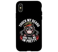 Touche ma Barbe et dis-Moi Que Je suis Un Joli Singe Coque pour iPhone X/XS