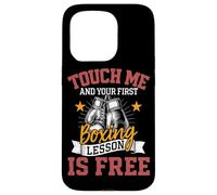 Touche-Moi et ta première leçon de Boxe est Free Boxer Fighter Coque pour iPhone 15 Pro