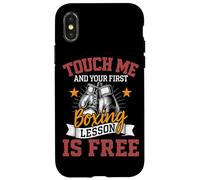 Touche-Moi et ta première leçon de Boxe est Free Boxer Fighter Coque pour iPhone X/XS