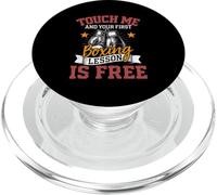 Touche-Moi et ta première leçon de Boxe est Free Boxer Fighter PopSockets PopGrip pour MagSafe