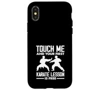 Touche-Moi et ta première leçon de karaté est Gratuite Funny Fighter Coque pour iPhone X/XS