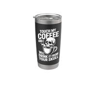 Touche mon café et je le boirai dans ton crâne Gobelet isotherme en acier inoxydable double paroi