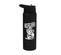 Touche mon café et je le boirai dans ton crâne Stainless Steel Insulated Water Bottle