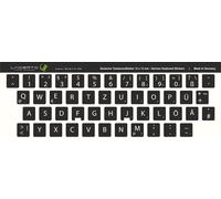 Touches de clavier allemand autocollantes pour PC et ordinateur portable Différentes tailles au choix Avec laminé de protection mat 12x13mm Noir