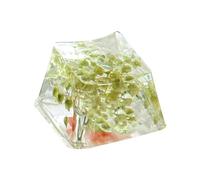 Touches De Clavier en Résine - Touches De Clavier Gypsophila, Expérience De Frappe Améliorée | Capuchons De Touches en Forme De Fleur en Résine, Le Clavier De Jeu Brille Grâce Au Capuchon De Touche