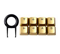 Touches de Jeu FPS et MOBA pour Clavier mécanique de Jeu Cherry MX Razer, Corsair, HyperX, Logi G610 G710 (Golden-WASD↑↓←→)