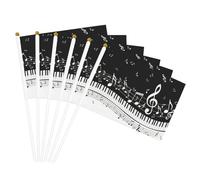 Touches de piano avec notes de musique imprimées drapeau léger pour festival, décoration intérieure ou extérieure, défilé, fête, événements
