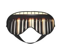 Touches de piano avec notes de musique imprimées masque pour les yeux confortable respirant réglable hommes femmes léger voyage yoga travail