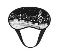 Touches de piano avec notes de musique,Masques de sommeil occultants, cache-yeux couvrants, masques de sommeil anti-lumière