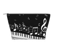 Touches de Piano avec Notes de Musique, Trousse de Toilette Trousse de Maquillage Sac à cosmétiques Trousse de Toilette de Voyage Portable