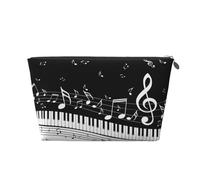 Touches de Piano avec Notes de Musique, Trousse de Toilette Trousse de Maquillage Sac à cosmétiques Trousse de Toilette de Voyage Portable