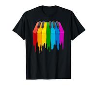 Touches de Piano fondues aux Couleurs de l'arc-en-Ciel T-Shirt