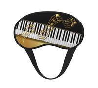 Touches de piano noires élégantes dorées,Masques de sommeil occultants, cache-yeux couvrants, masques de sommeil anti-lumière