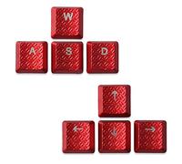 Touches de rechange rétroéclairées pour clavier de jeu mécanique Logitech G813/G815/G913/G915 TKL RGB (WASD + touches flèches) (rouge)